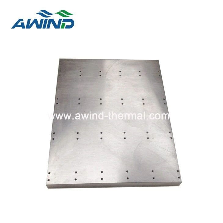 Internal fin vacuum brazed water cold plate